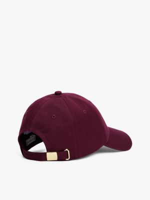 rot chic baseball-cap mit th-monogramm für damen - tommy hilfiger