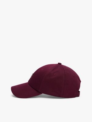 red chic th monogram baseball cap for women tommy hilfiger