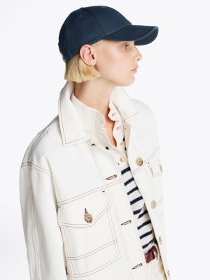 blau essential baseball-cap mit flag für damen - tommy hilfiger