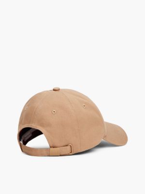 khaki essential flag baseball cap for women tommy hilfiger