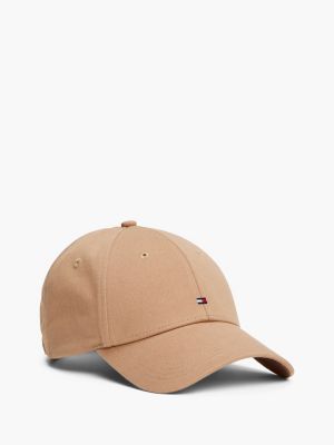 khaki essential flag baseball cap for women tommy hilfiger