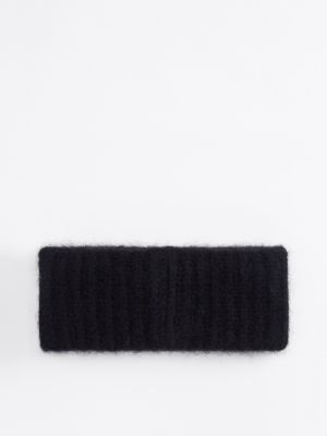 black th monoplay plaque headband for women tommy hilfiger