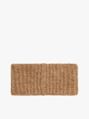 beige th monoplay plaque headband for women tommy hilfiger