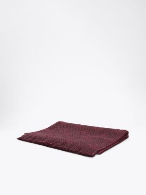 red chic scarf with wool for women tommy hilfiger