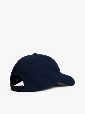 blue logo embroidery baseball cap for women tommy jeans