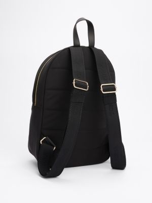 black th monogram dome backpack for women tommy hilfiger