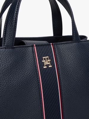 satchel con monogramma th multicolore da donne tommy hilfiger