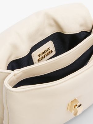 weiß weiche crossbody-tasche aus leder für damen - tommy hilfiger