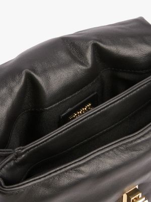 bolso de napa suave con bandolera de cadena negro de mujeres tommy hilfiger