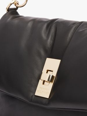 borsa convertibile in pelle morbida nero da donne tommy hilfiger