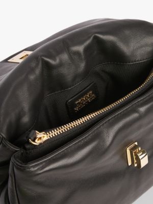 schwarz wandelbare crossbody-tasche aus weichem leder für damen - tommy hilfiger