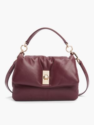 bolso transformable de napa suave red de mujeres tommy hilfiger