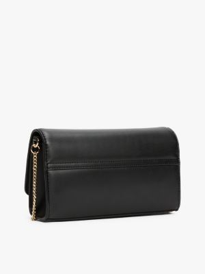 schwarz crossbody-tasche mit schulterkette für damen - tommy hilfiger