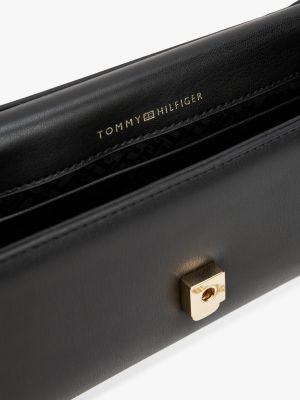 schwarz crossbody-tasche mit schulterkette für damen - tommy hilfiger