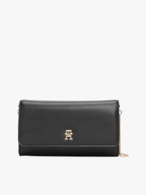 sac bandoulière à chaîne black pour femmes tommy hilfiger