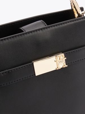 satchel heritage con borchie nero da donne tommy hilfiger