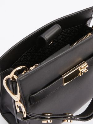 satchel heritage con borchie nero da donne tommy hilfiger