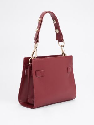 satchel heritage con borchie rosso da donne tommy hilfiger