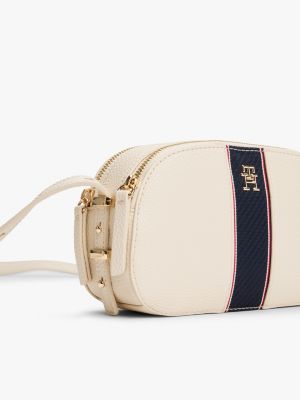 camera bag con finitura zigrinata multicolore da donne tommy hilfiger