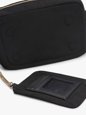 petit sac bandoulière à porte-cartes amovible noir pour femmes tommy hilfiger