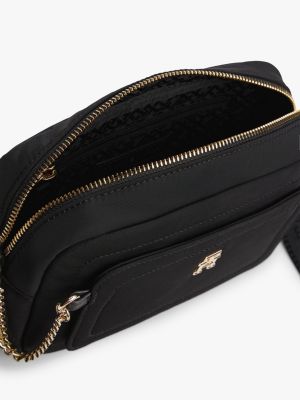 petit sac bandoulière à porte-cartes amovible noir pour femmes tommy hilfiger