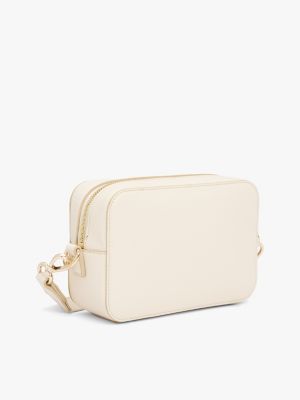 white th soft plaque camera bag for women tommy hilfiger