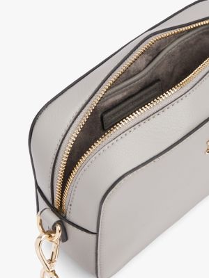 camera bag th soft con monogramma grigio da donne tommy hilfiger