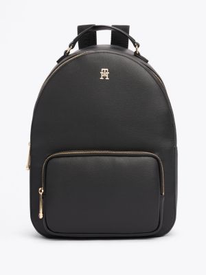 black th soft dome backpack for women tommy hilfiger