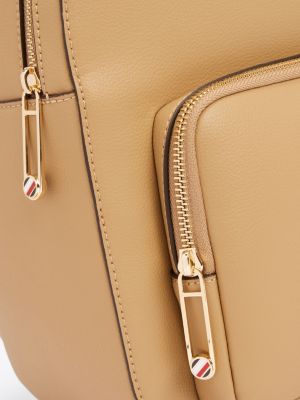 sac à dos th soft arrondi beige pour femmes tommy hilfiger