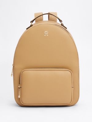 beige th soft dome backpack for women tommy hilfiger