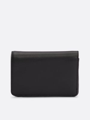 black heritage slim bifold wallet for women tommy hilfiger