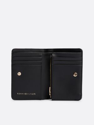 black heritage slim bifold wallet for women tommy hilfiger