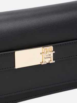 schwarz heritage clutch mit schulterkette für damen - tommy hilfiger