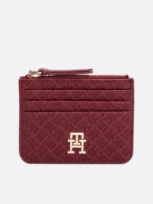 porta carte di credito con monogrammi red da donne tommy hilfiger