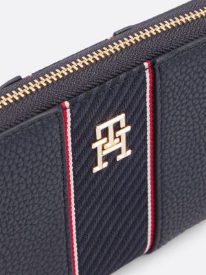 multi pebble grain zip-around wallet for women tommy hilfiger