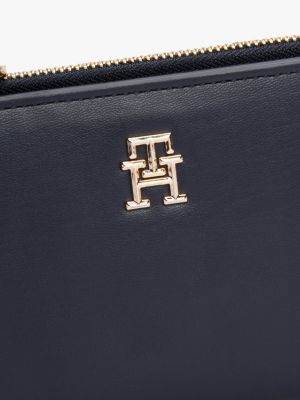 blue slim bifold wallet for women tommy hilfiger