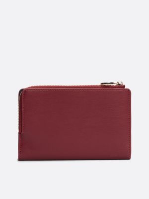 red slim bifold wallet for women tommy hilfiger