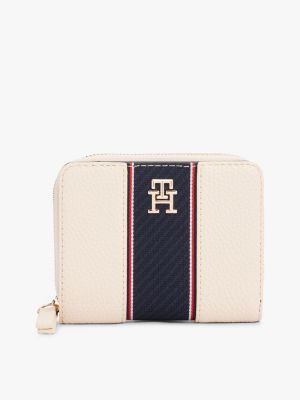 portefeuille zippé à monogramme th multi pour femmes tommy hilfiger