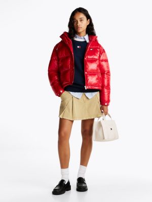 wit essential shopper met repeat logo voor dames - tommy jeans