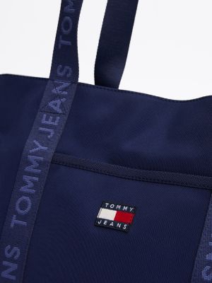 borsa tote essential con logo blu da donne tommy jeans