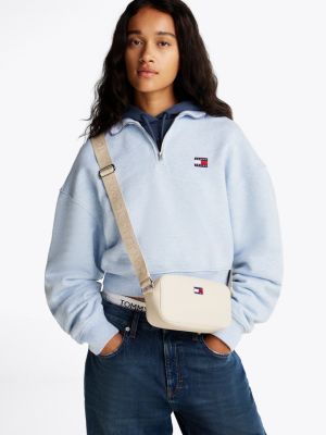 petit sac bandoulière essential blanc pour femmes tommy jeans