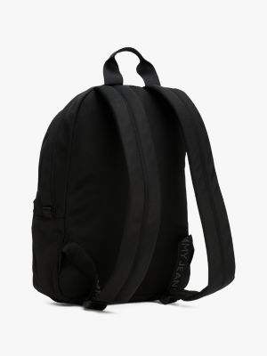 black essential logo patch backpack for women tommy jeans