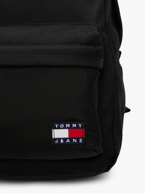 sac à dos arrondi essential à logo noir pour femmes tommy jeans