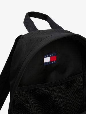 sac à dos arrondi essential à logo noir pour femmes tommy jeans