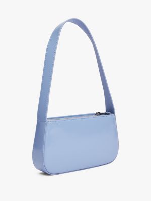 blue essential tonal logo shoulder bag for women tommy jeans