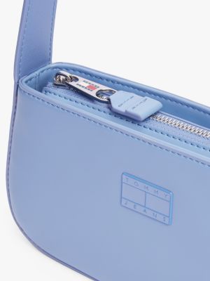 blau essential schultertasche mit logo für damen - tommy jeans