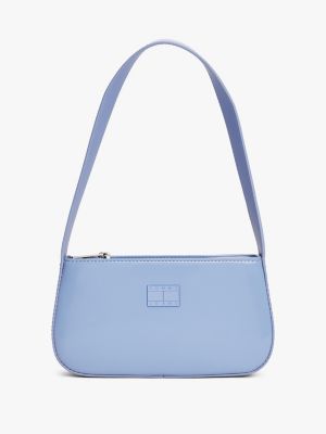 blue essential tonal logo shoulder bag for women tommy jeans