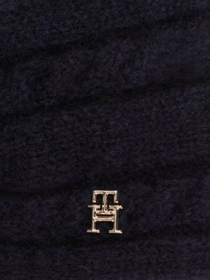 blue cable knit headband with alpaca for women tommy hilfiger