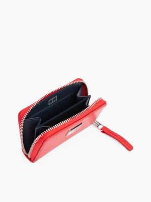 red logo plaque zip-around wallet for women tommy jeans