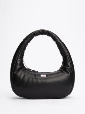 black padded handle shoulder bag for women tommy jeans